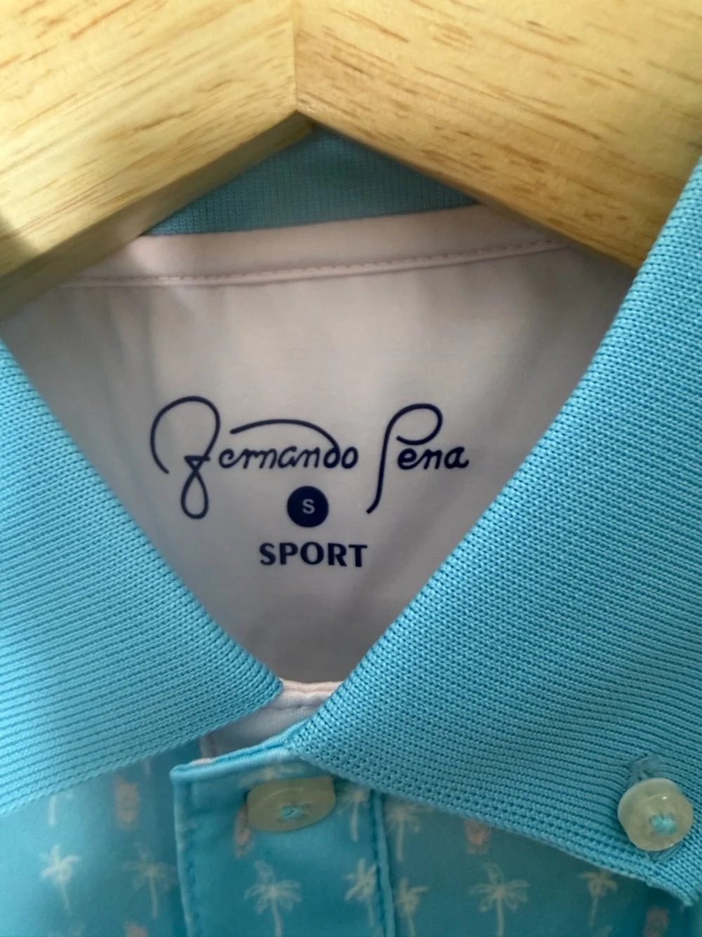 NEW Fernando Pena Men’s Short Sleeve Performance Polo Sport Shirt Blue 331